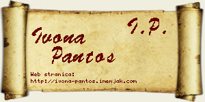 Ivona Pantoš vizit kartica
